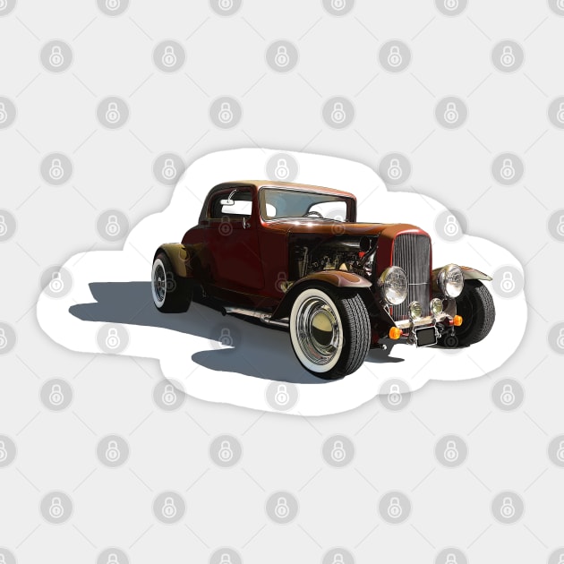 1932 Ford Model A Coupe - stylized Sticker by mal_photography